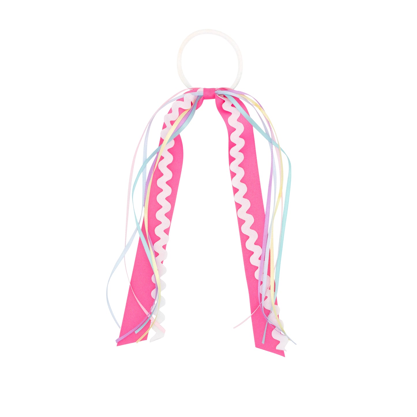 Ric-Rac with Grosgrain and Satin Streamers on a Pony Tail Holder