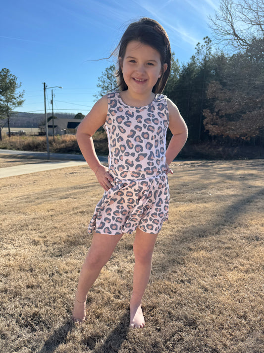 Saylor Athletic Skort- Leopard