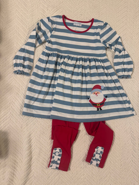 Santa Striped Girl Pant Set