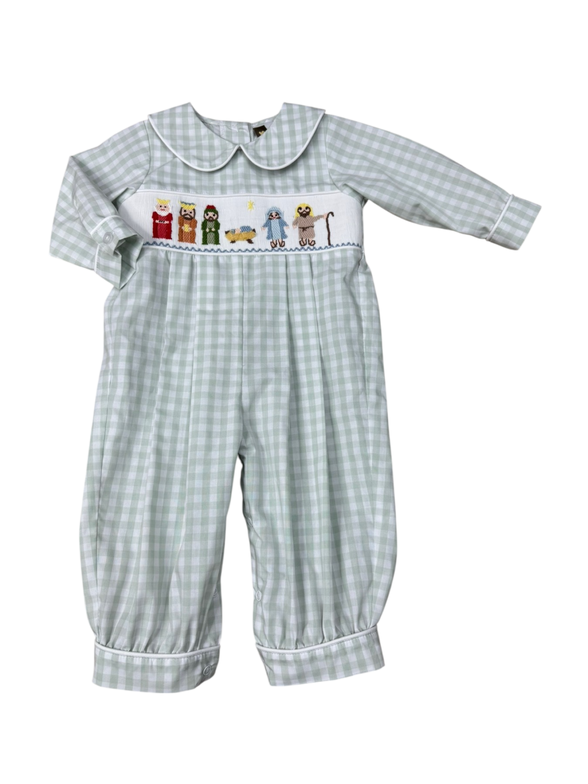 Nativity Smocked Boys Longall