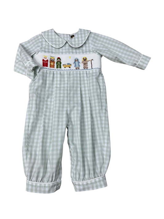 Nativity Smocked Boys Longall