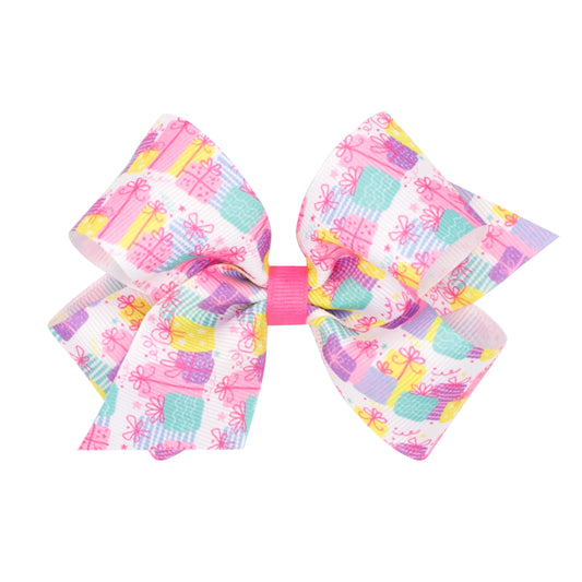 Birthday Gift Print Grosgrain Bow