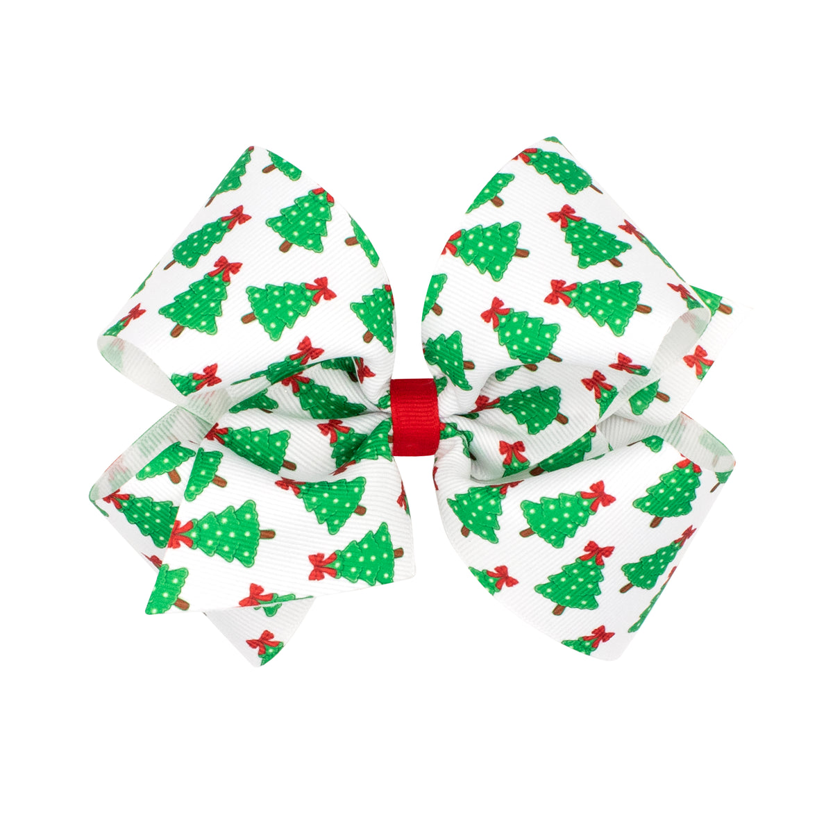 Christmas Tree Print Grosgrain Bow