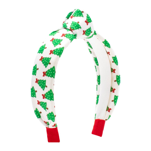 Christmas Tree Printed Knot Headband