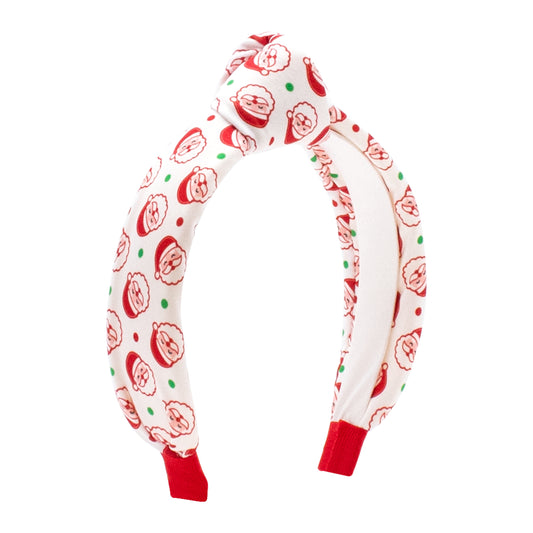 Santa Printed Knot Headband