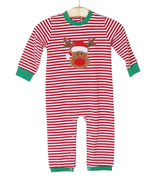 Reindeer Applique Boys Romper