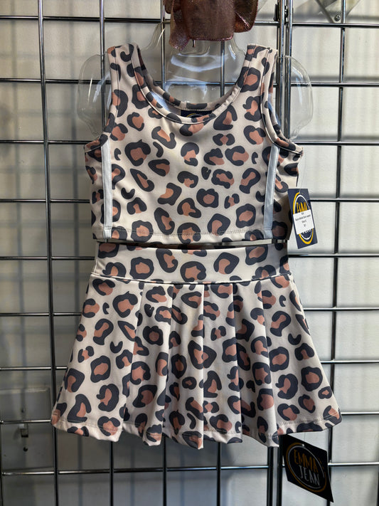 Athletic Skort Set - Leopard
