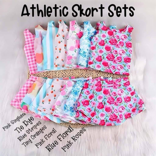 Tie Dye Athletic Skort Set
