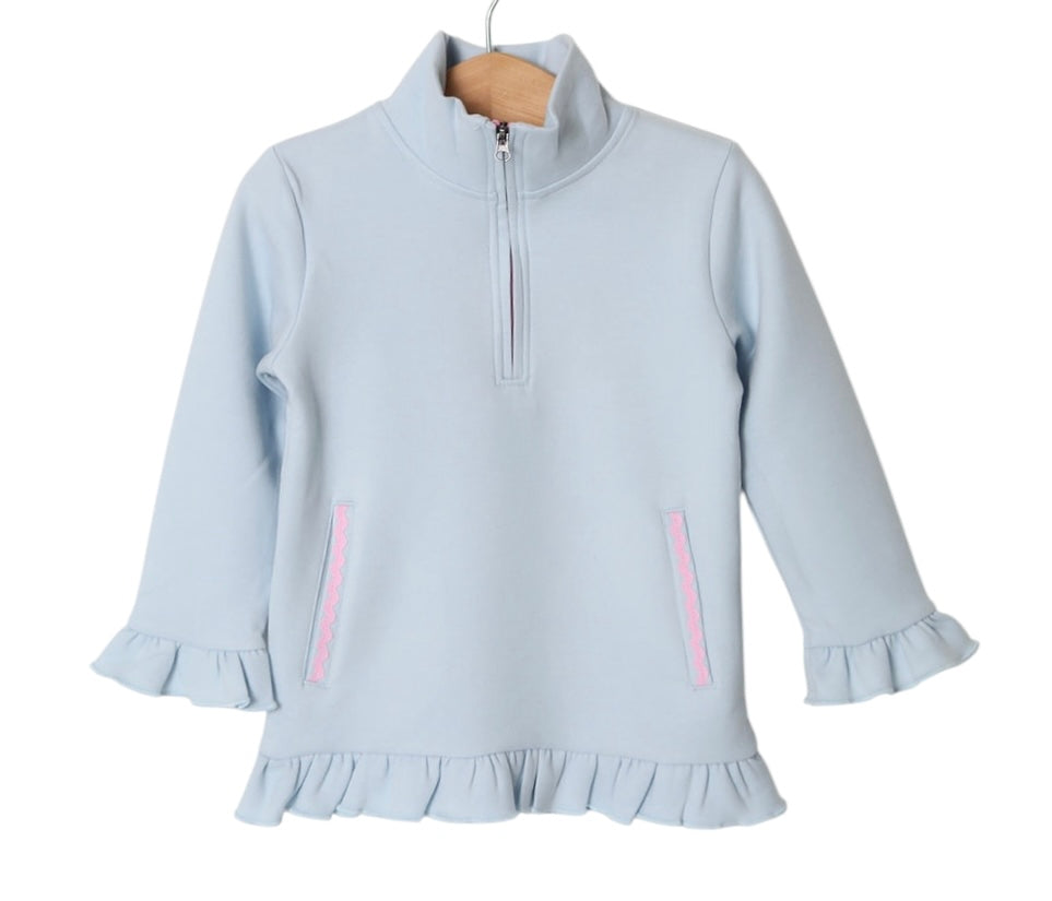 Nora 1/4 Zip Pullover- Blue