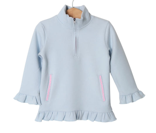 Nora 1/4 Zip Pullover- Blue