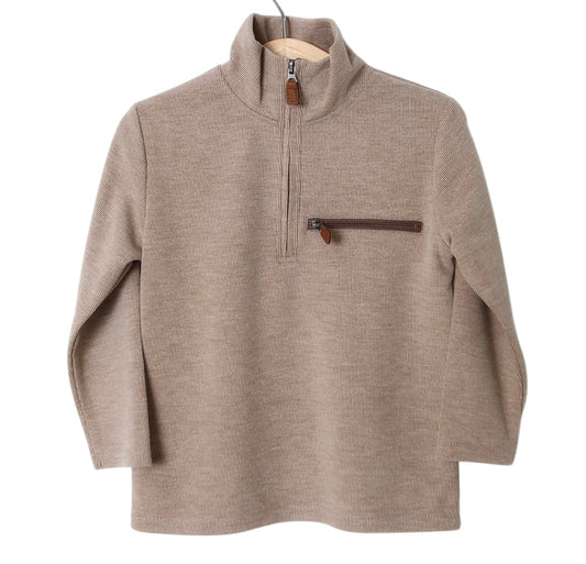 Kingston 1/4 Zip Pullover- Tan