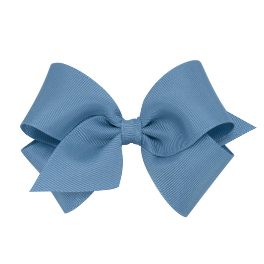 Smoke Blue Grosgrain Bow