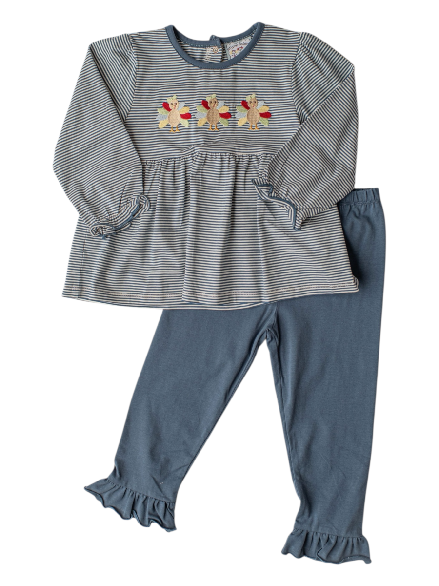 Turkey Lurkey Girls Ruffle Pant Set