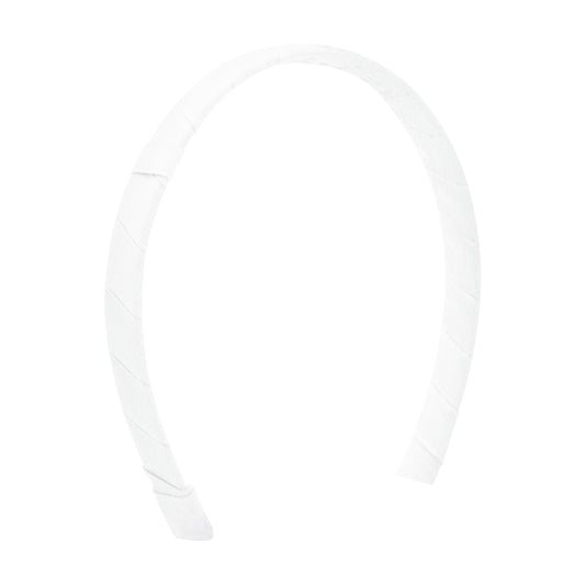 White Add-A-Bow Grosgrain Headband