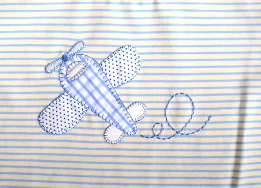 Airplane Applique Short Set