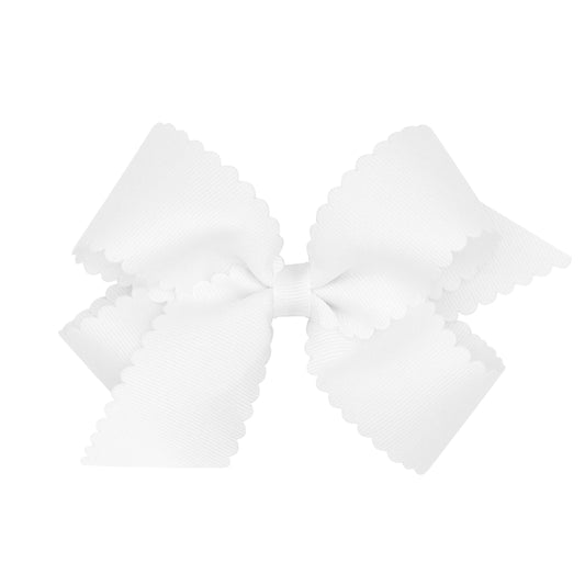 White Scalloped Bow