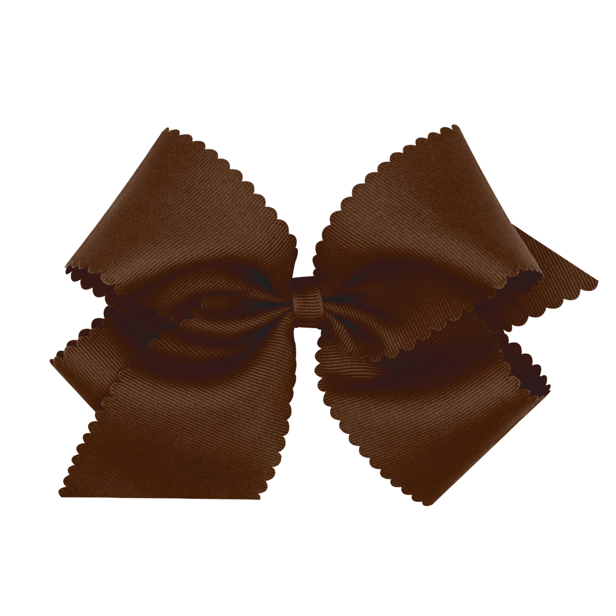 Coffee Scalloped Bow