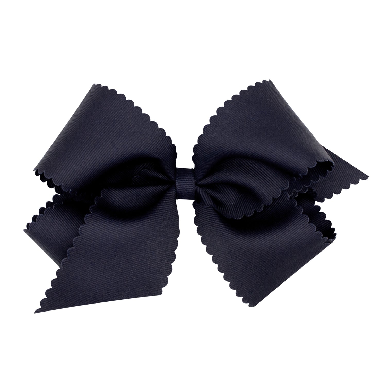 Navy Scalloped Bow