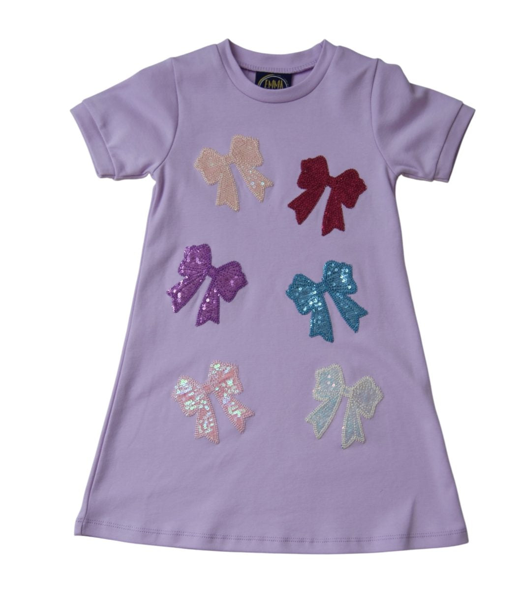 Sparkly Bows Applique Dress