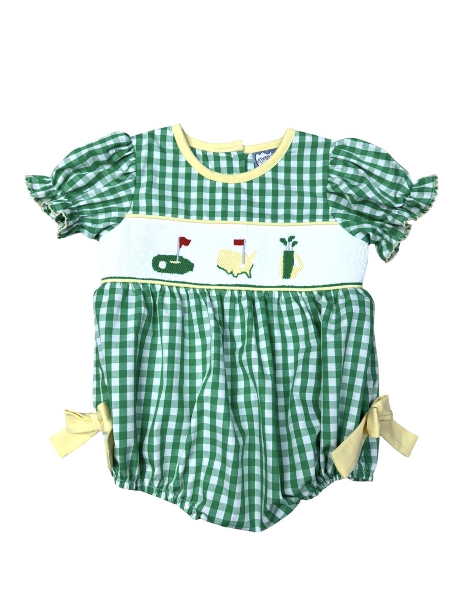 Golf Smocked Bubble - Girls