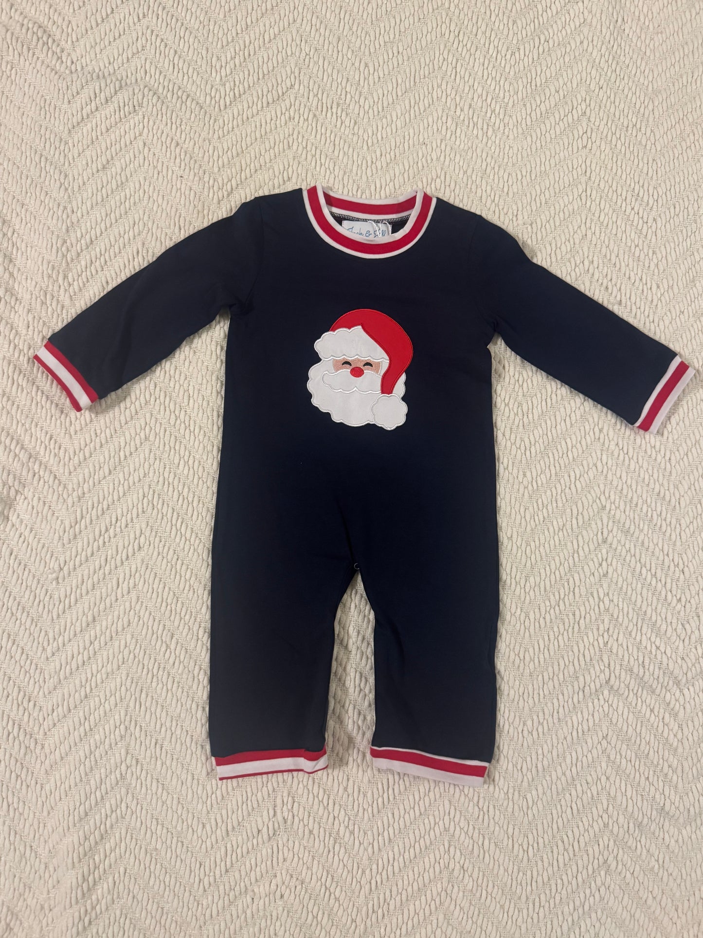 Navy Santa Romper