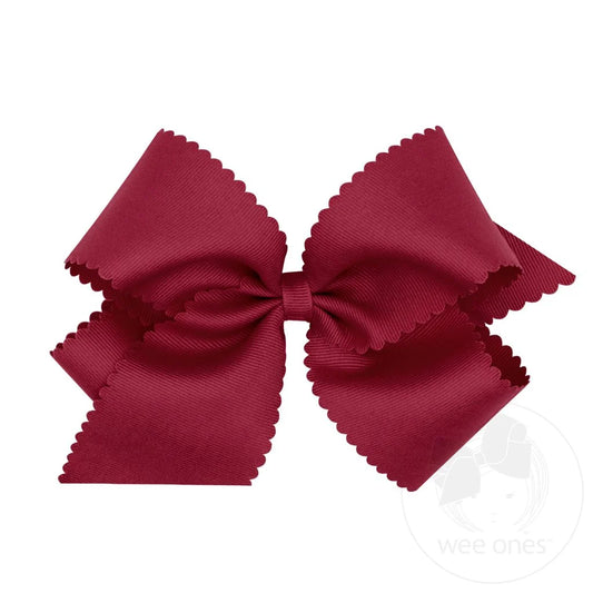 Cranberry Scalloped Bow
