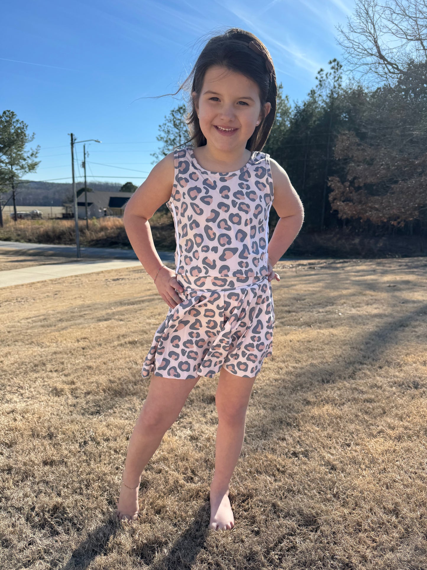 Saylor Athletic Skort- Leopard