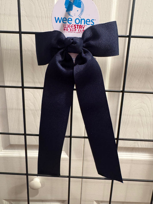 Navy Streamer Tail Bow