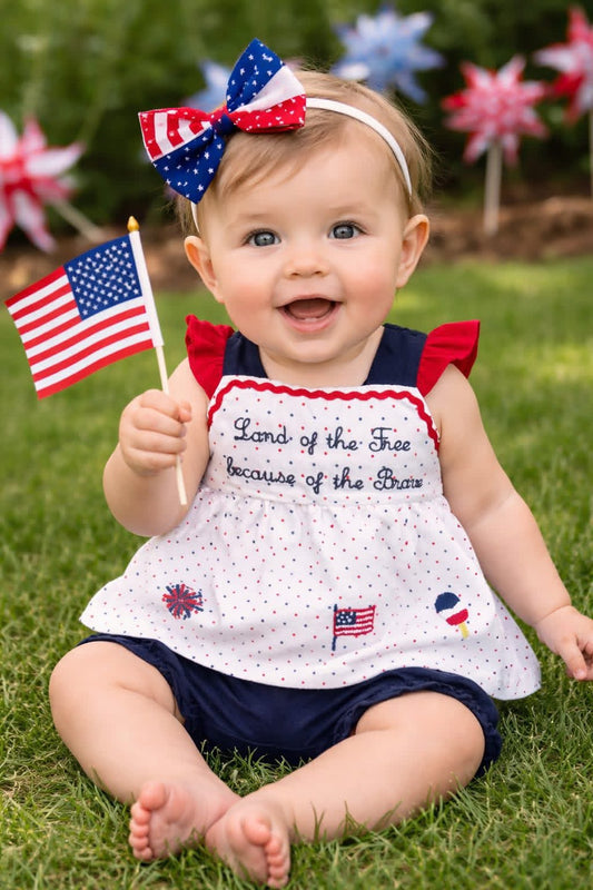 Land of the Free Girls Diaper Set