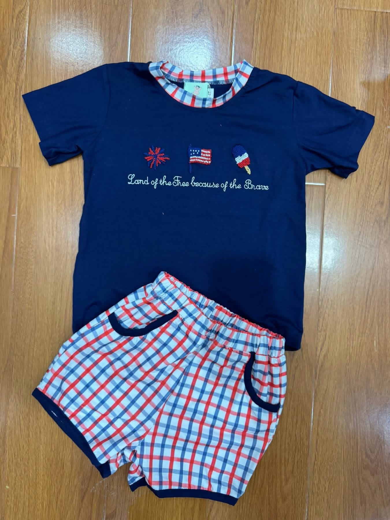 Land of the Free Boys Short Set