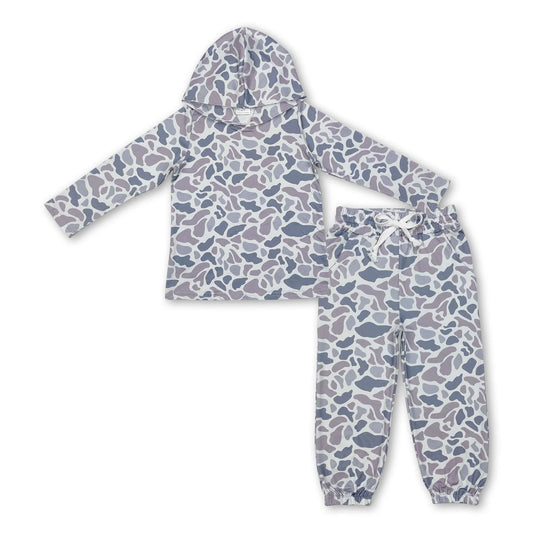 Grey Camo Hoodie Set