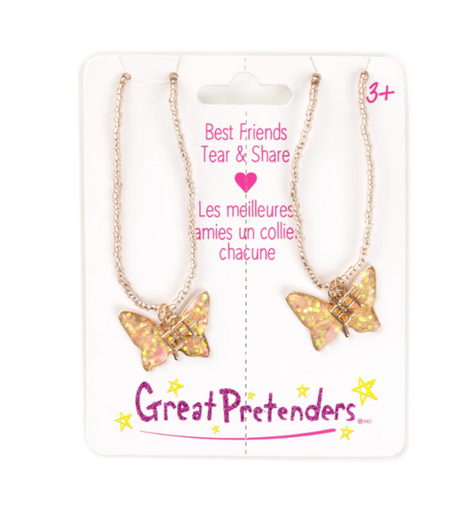 BFF Butterfly Share and Tear Necklace