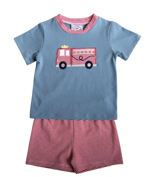 Firetruck Boys Short Set