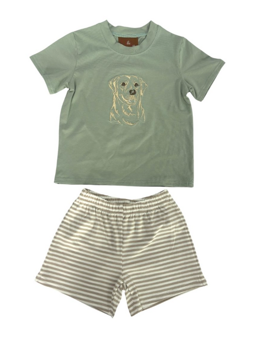 Furry Friend Boys Short Set