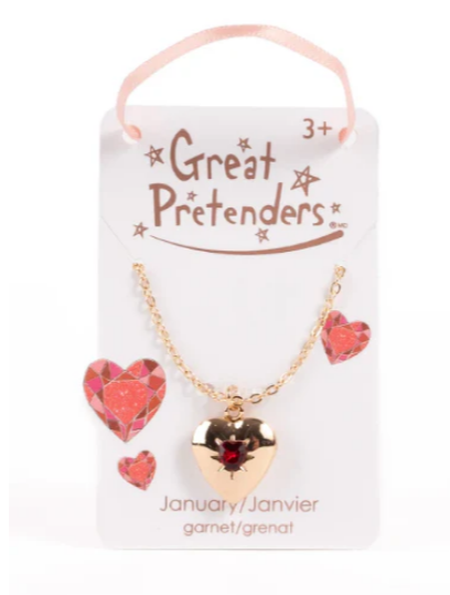 Birthstone Heart Locket Necklace